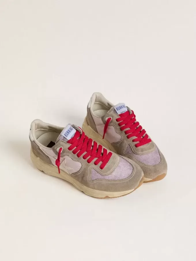 Running Sole LTD aus rosa Nylon mit weißem Lederstern