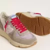 Running Sole LTD aus rosa Nylon mit weißem Lederstern