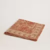 Sarong aus Baumwollvoile mit Allover-Print in Weiß und Ziegelrot