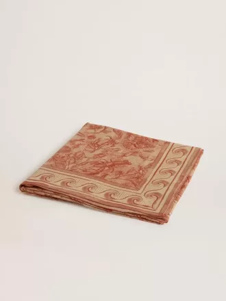 Sarong aus Baumwollvoile mit Allover-Print in Weiß und Ziegelrot Sarong aus Baumwollvoile mit Allover-Print in Weiß und Ziegelrot