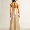 Schlafkleid aus pergamentfarbenen Pailletten Schlafkleid aus pergamentfarbenen Pailletten