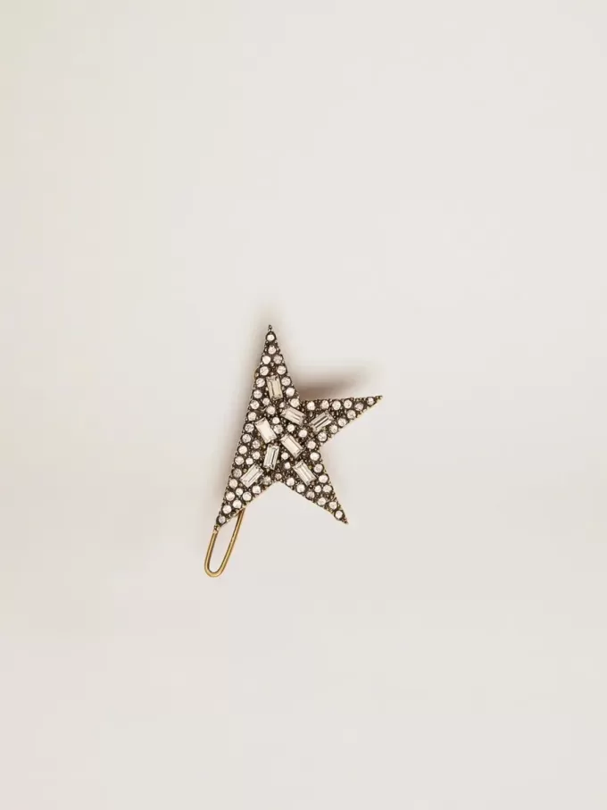 Schnürverschluss mit Sternclip in Antikgoldfarbe