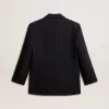 Schwarze Blazerjacke aus Wollmischung für Damen