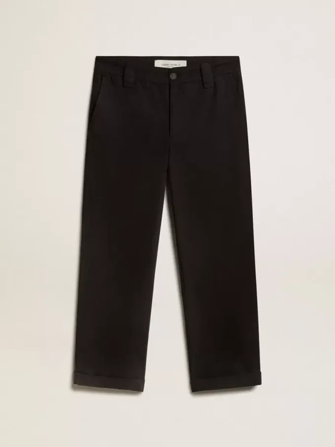 Schwarze Chinos aus Baumwolle für Herren
