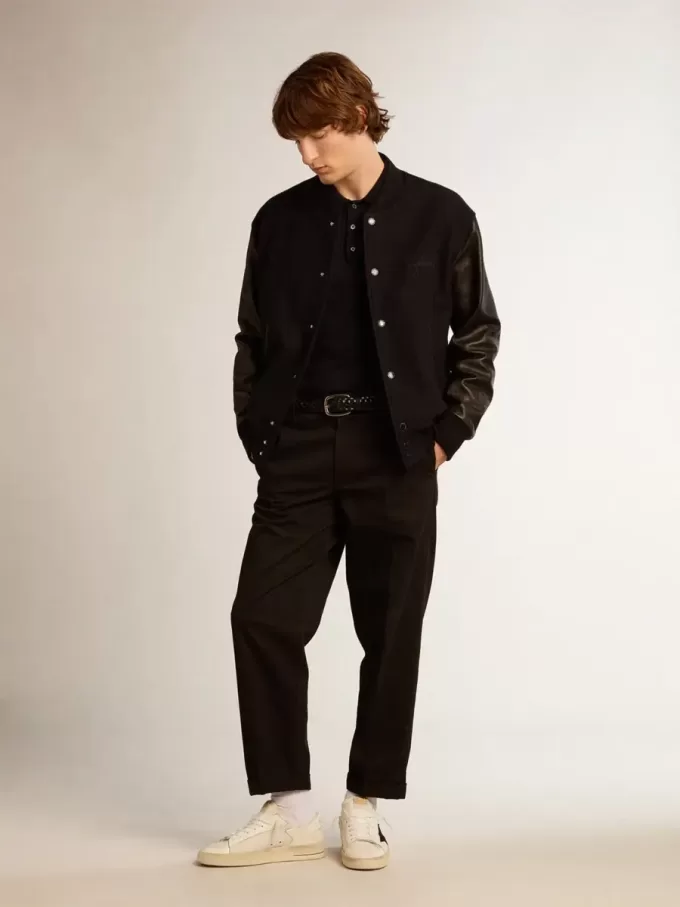 Schwarze Chinos aus Baumwolle für Herren