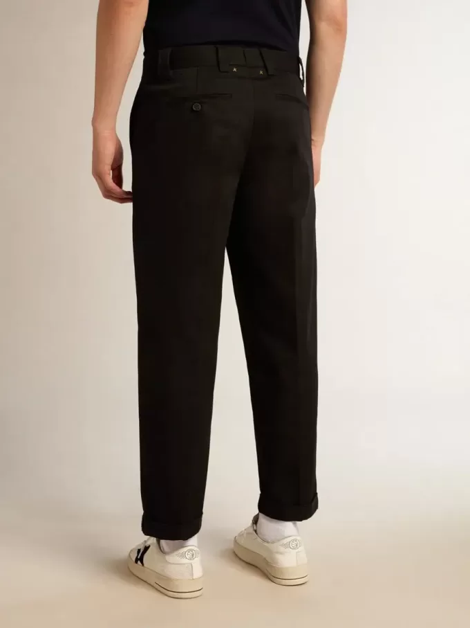 Schwarze Chinos aus Baumwolle für Herren