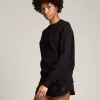 Schwarze Damenshorts mit Ton-in-Ton-Stern