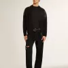 Schwarze Herrenjeans mit lockerer Passform und Kristallen mit Farbverlaufseffekt Schwarze Herrenjeans mit lockerer Passform und Kristallen mit Farbverlaufseffekt
