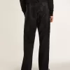 Schwarze Herrenjeans mit lockerer Passform und Kristallen mit Farbverlaufseffekt Schwarze Herrenjeans mit lockerer Passform und Kristallen mit Farbverlaufseffekt