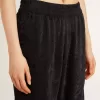 Schwarze Jogginghose für Damen mit Ton-in-Ton-Toile-de-Jouy-Print
