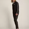 Schwarzes Herren-Sweatshirt mit Reißverschluss und weißen Sternen Schwarzes Herren-Sweatshirt mit Reißverschluss und weißen Sternen