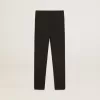 Schwarze Leggings für Mädchen mit weißen Sternen an den Seiten Schwarze Leggings für Mädchen mit weißen Sternen an den Seiten