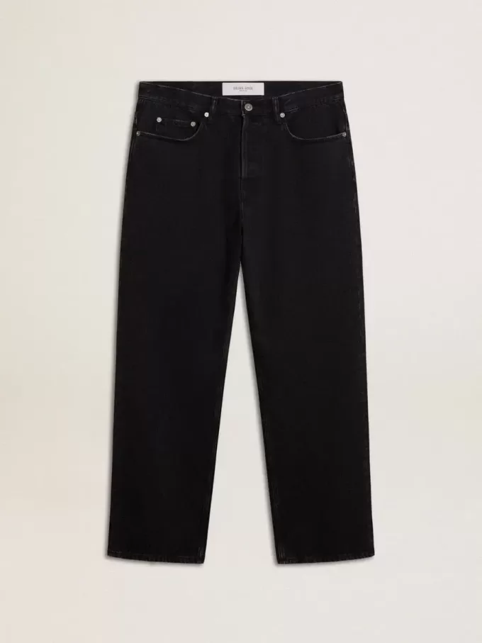 Schwarze One-Wash-Jeans für Herren Schwarze One-Wash-Jeans für Herren