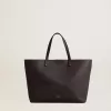 Schwarze Pasadena-Tasche aus glattem Leder mit goldenem Logo Schwarze Pasadena-Tasche aus glattem Leder mit goldenem Logo