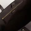 Schwarze Pasadena-Tasche aus glattem Leder mit goldenem Logo Schwarze Pasadena-Tasche aus glattem Leder mit goldenem Logo