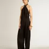 Schwarzer Overall aus Wollgabardine Schwarzer Overall aus Wollgabardine