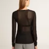 Schwarzes Damen-T-Shirt mit Rundhalsausschnitt Schwarzes Damen-T-Shirt mit Rundhalsausschnitt