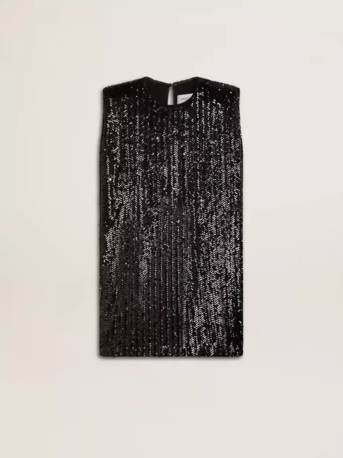 Schwarzes Paillettenkleid für Damen Schwarzes Paillettenkleid für Damen