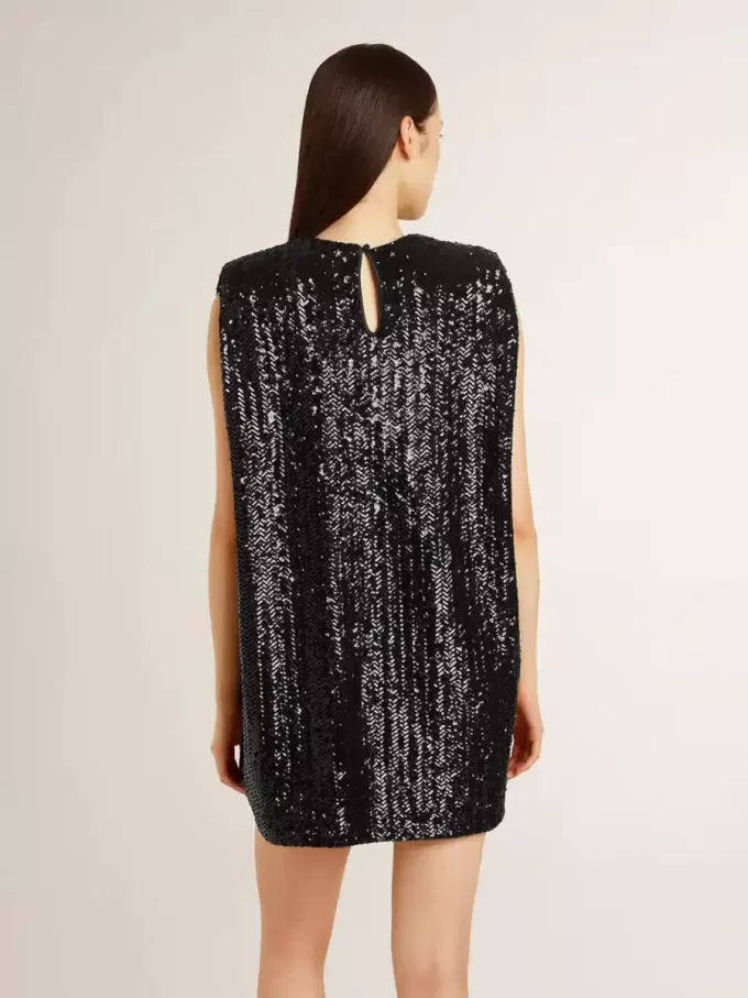 Schwarzes Paillettenkleid für Damen Schwarzes Paillettenkleid für Damen