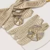 Skin „Vintage” beige bestickte Schnürsenkel mit Applikationen Skin „Vintage” beige bestickte Schnürsenkel mit Applikationen