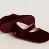 Sofi Baby-Ballerinas aus burgunderrotem Samt und Wildleder Sofi Baby-Ballerinas aus burgunderrotem Samt und Wildleder