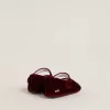 Sofi Baby-Ballerinas aus burgunderrotem Samt und Wildleder Sofi Baby-Ballerinas aus burgunderrotem Samt und Wildleder