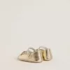 Sofi Baby-Ballerinas aus goldfarbenem Metallic-Leder