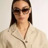 Sonnenbrille im Cameron-Stil mit Schildpattmuster