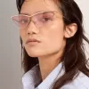 Sonnenbrille im Cat-Eye-Stil mit rosa Rahmen und Gläsern