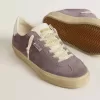 Soul Star für Damen aus lila Wildleder mit weißer Lederferse Soul Star für Damen aus lila Wildleder mit weißer Lederferse