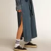 Space-Star Sabots für Damen aus schwarzem Nylon mit schwarzem Lederstern Space-Star Sabots für Damen aus schwarzem Nylon mit schwarzem Lederstern