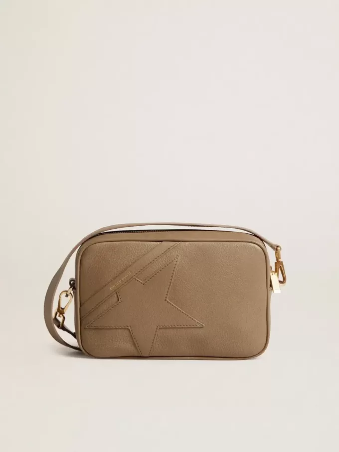 Star Bag aus salbeigrünem Leder mit ton-in-ton Stern Star Bag aus salbeigrünem Leder mit ton-in-ton Stern