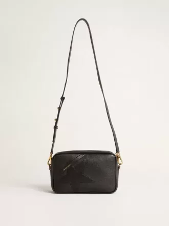 Star Bag aus schwarzem Leder mit ton-in-ton Stern