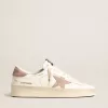 Stardan Sneakers mit rosa strukturiertem Lederstern und Fersenlasche Stardan Sneakers mit rosa strukturiertem Lederstern und Fersenlasche
