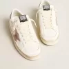 Stardan Sneakers mit rosa strukturiertem Lederstern und Fersenlasche Stardan Sneakers mit rosa strukturiertem Lederstern und Fersenlasche