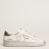 Stardan Sneakers mit silbermetallischem Lederstern und Fersenlasche Stardan Sneakers mit silbermetallischem Lederstern und Fersenlasche