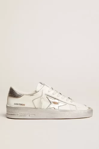 Stardan Sneakers mit silbermetallischem Lederstern und Fersenlasche