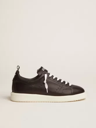 Starter Sneakers aus komplett schwarzem Leder