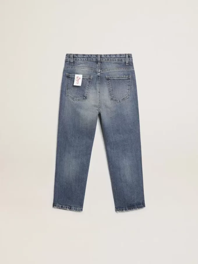 Stretchjeans für Jungen in blauem Denim
