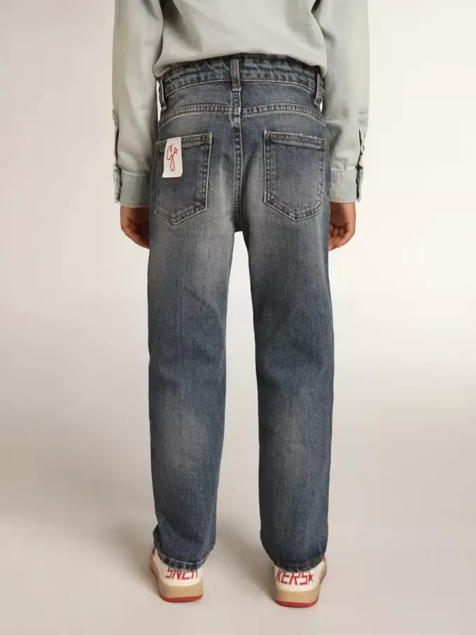 Stretchjeans für Jungen in blauem Denim