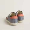 Super Star für Damen aus blauem Nubukleder mit rosa Wildlederstern und Fersenlasche Super Star für Damen aus blauem Nubukleder mit rosa Wildlederstern und Fersenlasche