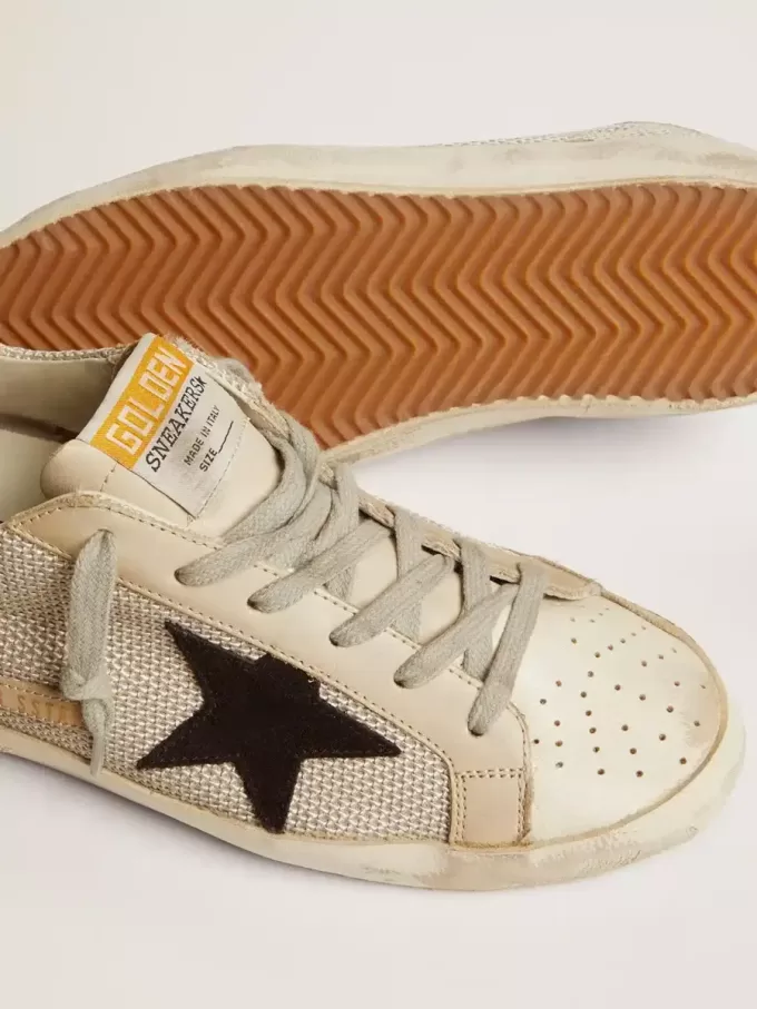 Super-Star für Damen aus Leder mit schwarzem Stern