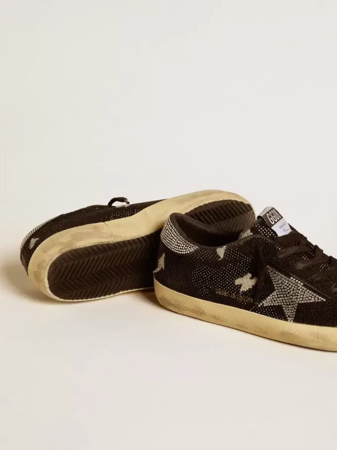 Super-Star für Damen aus Wildleder und Swarovski-Kristallen mit silbernem Stern
