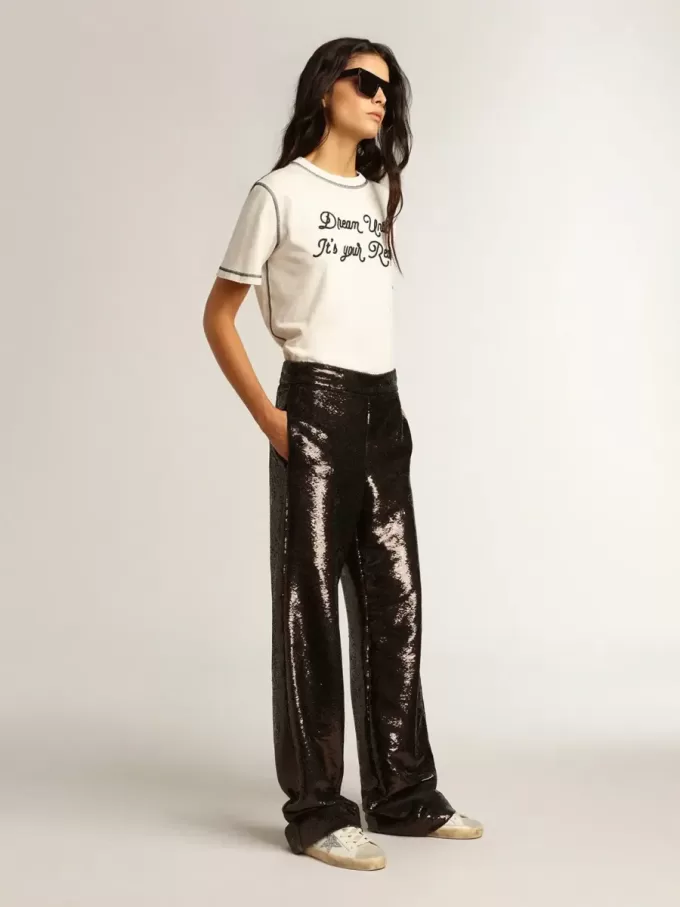 Super-Star für Damen mit silbernem Stern und braunem Glitzer-Fersenriemen Super-Star für Damen mit silbernem Stern und braunem Glitzer-Fersenriemen