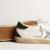 Super-Star für Damen mit silbernem Stern und braunem Glitzer-Fersenriemen Super-Star für Damen mit silbernem Stern und braunem Glitzer-Fersenriemen