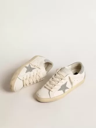 Super-Star für Damen mit silbernem Swarovski-Kristallstern und Fersenlasche