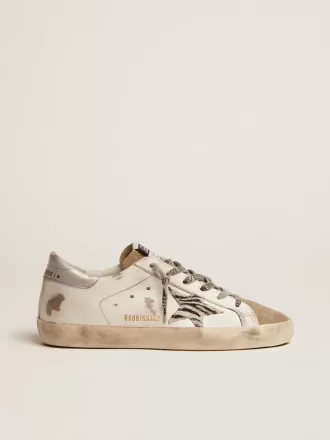 Super-Star für Damen mit Zebra-Print und Ponyfell-Stern