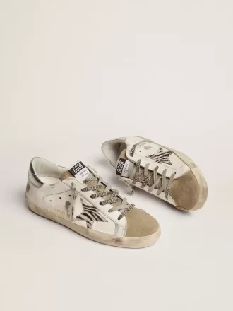 Super-Star für Damen mit Zebra-Print und Ponyfell-Stern