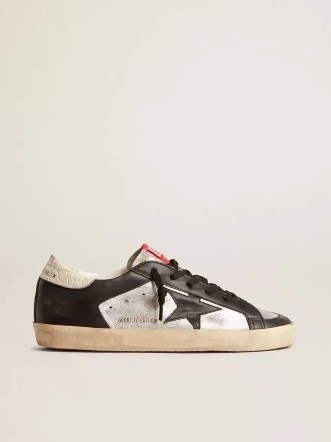 Super-Star LTD aus Metallic-Leder mit schwarzem Lederstern und Einsätzen