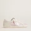 Super-Star LTD aus rosa Leder mit silberfarbenem Lederstern und rosa Lederabsatzlasche